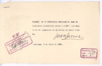 [Recibo], 1937 ene. 5 Santiago, Chile <a>Biblioteca Nacional de Chile