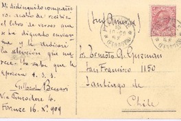 [Tarjeta], 1909 oct. 16 Firenze, Italia <a>Ernesto Guzmán