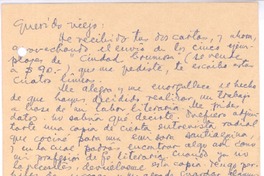 [Tarjeta], 1952 abr. 14 Concepción, Chile <a>Gonzalo Drago