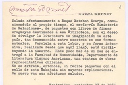 [Tarjeta], 1967 sep. 27 Montevideo, Uruguay <a> Roque Esteban Scarpa