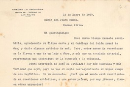 [Carta], 1939 ene. 16 San Felipe, Chile <a> Pedro Olmos