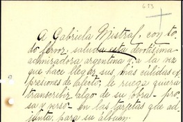 [Carta] 1933 jun. 16, Rosario de Santa Fe [a] Gabriela Mistral