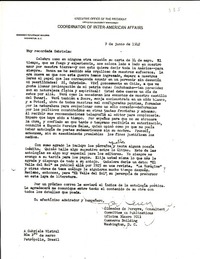 [Carta] 1942 jun. 9, Washington D.C. [a] Gabriela Mistral, Petrópolis