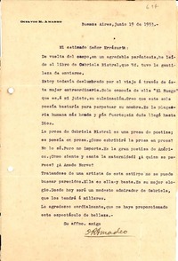 [Carta] 1933 jun. 19, Buenos Aires [al] Señor Errázuriz