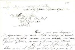 [Carta] 1952 jun. 16, La Paz [a] Gabriela Mistral, Nápoles