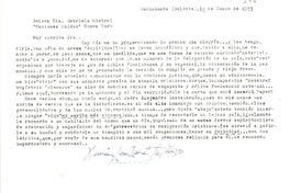 [Carta] 1953 jun. 1, Cochabamba, Bolivia [a] Gabriela Mistral, Nueva York