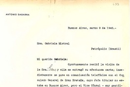 [Carta] 1942 mar. 9, Buenos Aires [a] Gabriela Mistral, Petrópolis [Brasil]