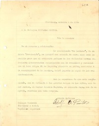 [Carta] 1940 oct. 22, Chivilcoy, Argentina [a] Gabriela Mistral, Río de Janeiro