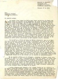 [Carta] 1944 feb. 17, Acassuso, Argentina [a] Gabriela Mistral, Petrópolis, Brasil