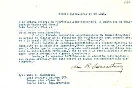 [Carta] 1944 abr. 10, Buenos Aires [a] Gabriela Mistral, Petrópolis [Brasil]