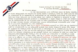 [Carta] 1941 oct. 29, Buenos Aires [a] Gabriela Mistral, Petrópolis, Brasil