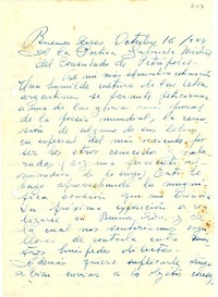 [Carta] 1944 oct. 16, Buenos Aires [a] Gabriela Mistral, Petrópolis, [Brasil]