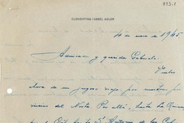 [Carta] 1945 ene. 4, Buenos Aires, [Argentina] [a] Gabriela [Mistral]