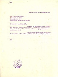 [Carta] 1945 mar. 9, Buenos Aires [a] Gabriela Mistral, Petrópolis, Brasil