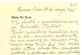 [Carta] 1945 mayo. 29, Buenos Aires [a] Gabriela Mistral, [Brasil?]