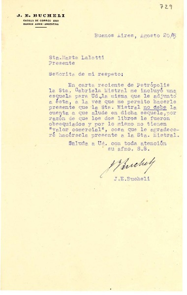 [Carta] 1945 ago. 20, Buenos Aires [a] Marta Lalotti