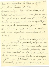 [Carta] 1945 nov. 16, La Plata, [Argentina a] Gabriela Mistral