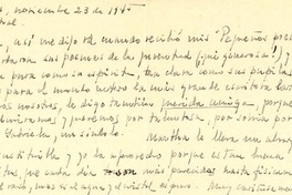 [Carta] 1945 nov. 23, Buenos Aires [a] Gabriela Mistral