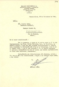 [Carta] 1945 nov. 30, Buenos Aires, [Argentina a] Dña. Lucila Godoy (Gabriela Mistral), Petrópolis, Rio de Janeiro, Brasil