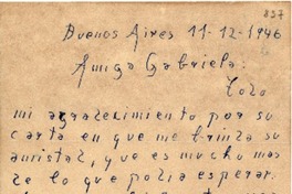 [Carta] 1946 dic. 11, Buenos Aires [a] Gabriela Mistral