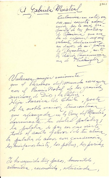[Carta] 1946 mar. 23, Buenos Aires [a] Gabriela Mistral