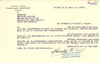 [Carta] 1946 ene. 28, Paraná, [Argentina a] Gabriela Mistral, Petrópolis, Río de Janeiro, [Brasil]