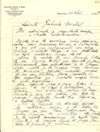 [Carta] 1947 abr. 14, Argentina [a] Gabriela Mistral