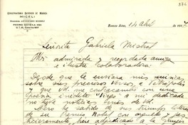 [Carta] 1947 abr. 14, Argentina [a] Gabriela Mistral