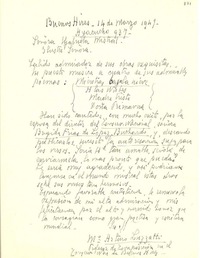 [Carta] 1947 mar. 14, Buenos Aires, Argentina [a] Gabriela Mistral, [Los Angeles, EE.UU.]