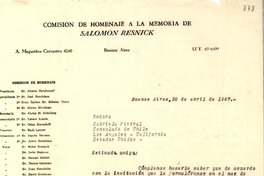 [Carta] 1947 abr. 20, Buenos Aires, Argentina [a] Gabriela Mistral, Consulado de Chile, Los Angeles, California, Estados Unidos