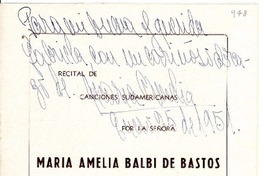 [Carta] 1951 ene. 25, Buenos Aires, [Argentina] [a] Gabriela Mistral