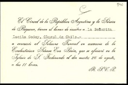 [Carta] 1952 ago. 26, [Nápoles, Italia] [a] Lucila Godoy, [Nápoles, Italia]
