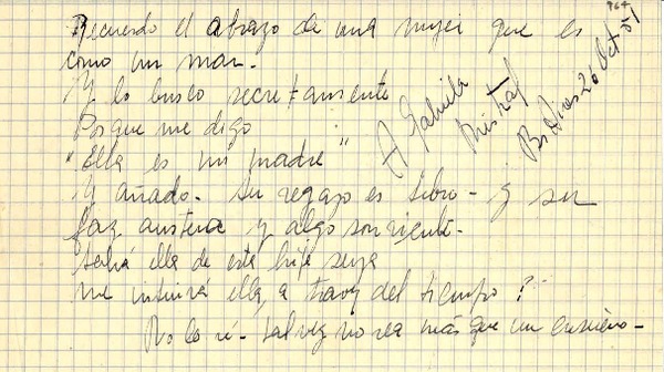 [Carta] 1951, oct. 26, Buenos Aires, Argentina [a] Gabriela Mistral