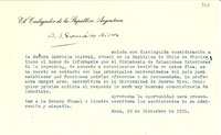 [Carta] 1951, dic. 29, Roma, Italia [a] Gabriela Mistral
