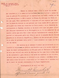 [Carta] 1933 abr. 30, Antofagasta [a] Gabriela Mistral, Madrid