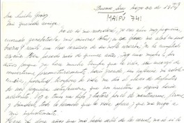 [Carta] 1954, may. 22, Buenos Aires [a] Gabriela Mistral