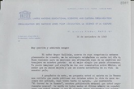 [Carta] 1949 jun. 27, [París] [a] Gabriela Mistral, Veracruz, México