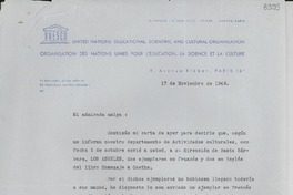 [Carta] 1949 nov. 17, [París] [a] Gabriela Mistral, Veracruz, México