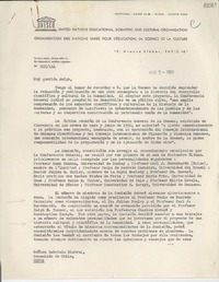 [Carta] 1951 mar. 7, [París] [a] Gabriela Mistral, Genova