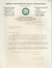 [Carta] 1954 mayo 4, [EE.UU.] [a] Gabriela Mistral, New York, [EE.UU.]