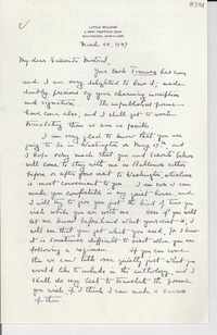 [Carta] 1947 mar. 8, Baltimore, Maryland, [EE.UU.] [a] Gabriela Mistral