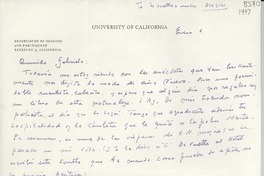 [Carta] [1947] ene. 9, [Berkeley, EE.UU.] [a] Gabriela Mistral