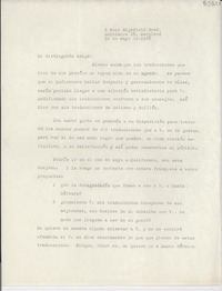 [Carta] 1948 mayo 10, Baltimore, Maryland, [EE.UU.] [a] [Gabriela Mistral]