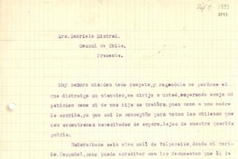 [Carta] 1933 sep. 8, Madrid, España [a] Gabriela Mistral, Madrid, España