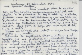 [Carta] 1944 sept. 20, Santiago, [Chile] [a] [Gabriela Mistral]