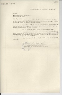 [Carta] 1945 dic. 15, Petrópolis [a] Santiago Araya Caballero, Santiago de Chile