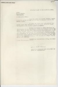 [Carta] 1945 dic. 23, Petrópolis [a] Mabel Vernon, Washington