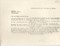 [Carta] 1945 nov. 30, Petrópolis, [Brasil] [a] Domingo Rojas, Barbacena, [Brasil]