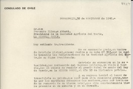 [Carta] 1945 nov. 30, Petrópolis, [Brasil] [a] Fernando Illanes Abbott, La Serena, Chile