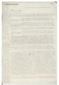 [Carta] 1945 dic. 10, Rio de Janeiro, [Brasil] [a] Gabriela Mistral